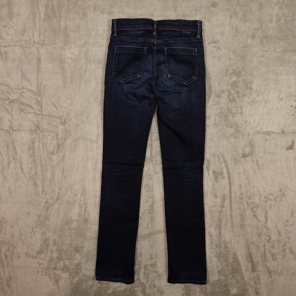 Goldsign jeans mid rise skinny women's 27 dark indigo blue USA made - Picture 9 of 15